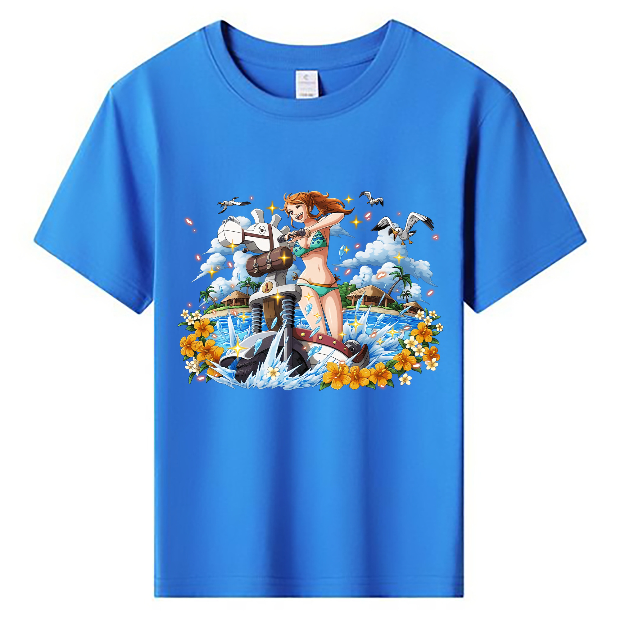 （画像用） ワンピース ナミ ONE PIECE Nami 綿100％キッズTシャツ（フロントプリント）